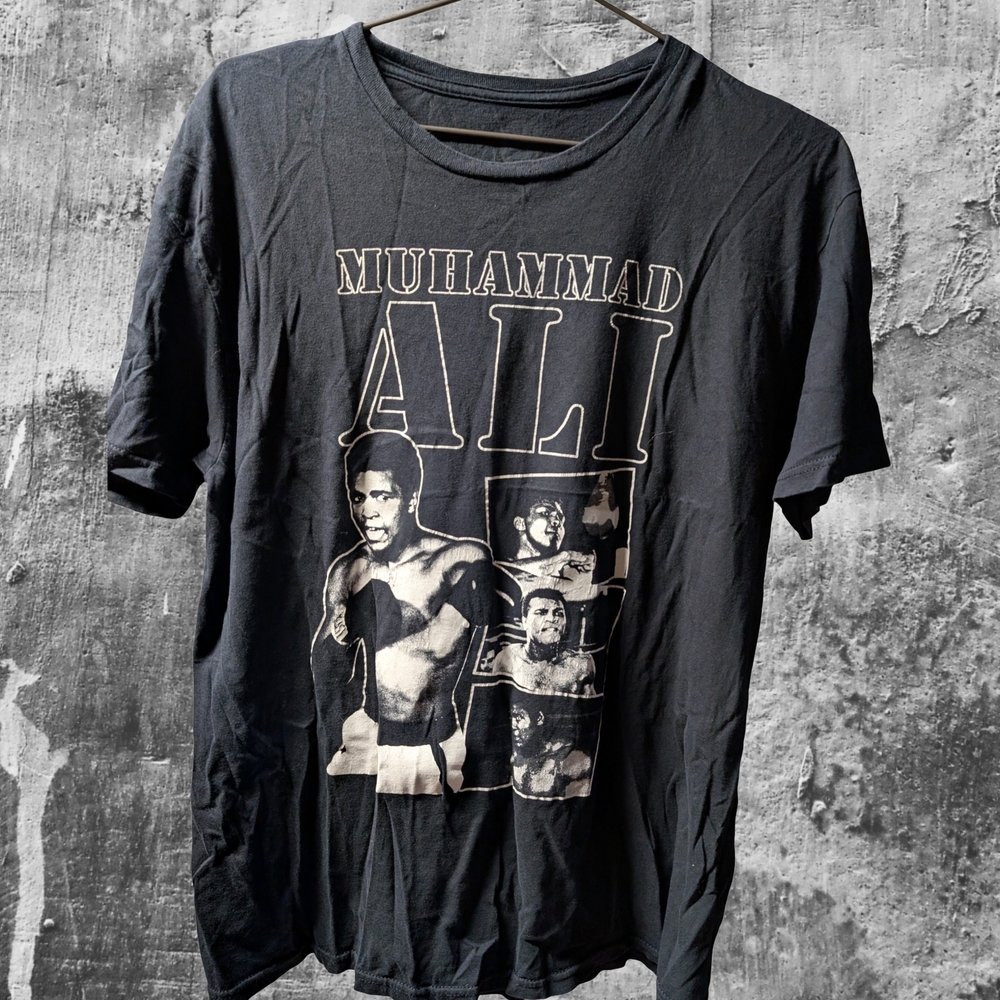 Black Muhammad Ali Boxing Graphic T‑Shirt